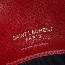 YSL Deeply Red Cassandre Envelope Chain Wallet