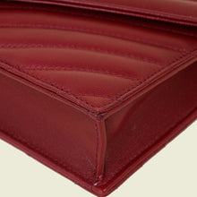 YSL Deeply Red Cassandre Envelope Chain Wallet