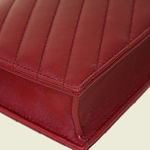 YSL Deeply Red Cassandre Envelope Chain Wallet