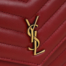 YSL Deeply Red Cassandre Envelope Chain Wallet