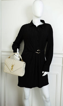 YSL Vintage Blanc College Quilted Medium Bag
