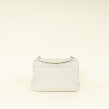 YSL Vintage Blanc College Quilted Medium Bag