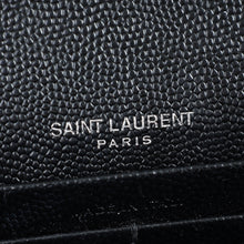YSL Black Cassandre Envelope Chain Wallet