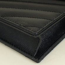 YSL Black Cassandre Envelope Chain Wallet