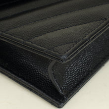 YSL Black Cassandre Envelope Chain Wallet