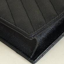 YSL Black Cassandre Envelope Chain Wallet