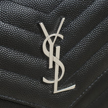 YSL Black Cassandre Envelope Chain Wallet