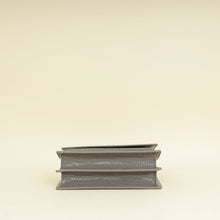 YSL Gray Croco Embossed Sunset Medium Chain Bag