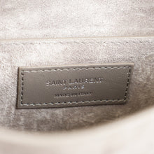 YSL Grey Sunset Croco Embossed Medium Bag