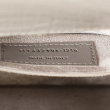 YSL Grey Sunset Croco Embossed Medium Bag