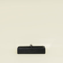 YSL Black Monogram Kate Tassel Lizard Embossed Medium Bag