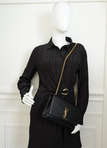 YSL Black Kate Tassel Medium Shoulder Bag