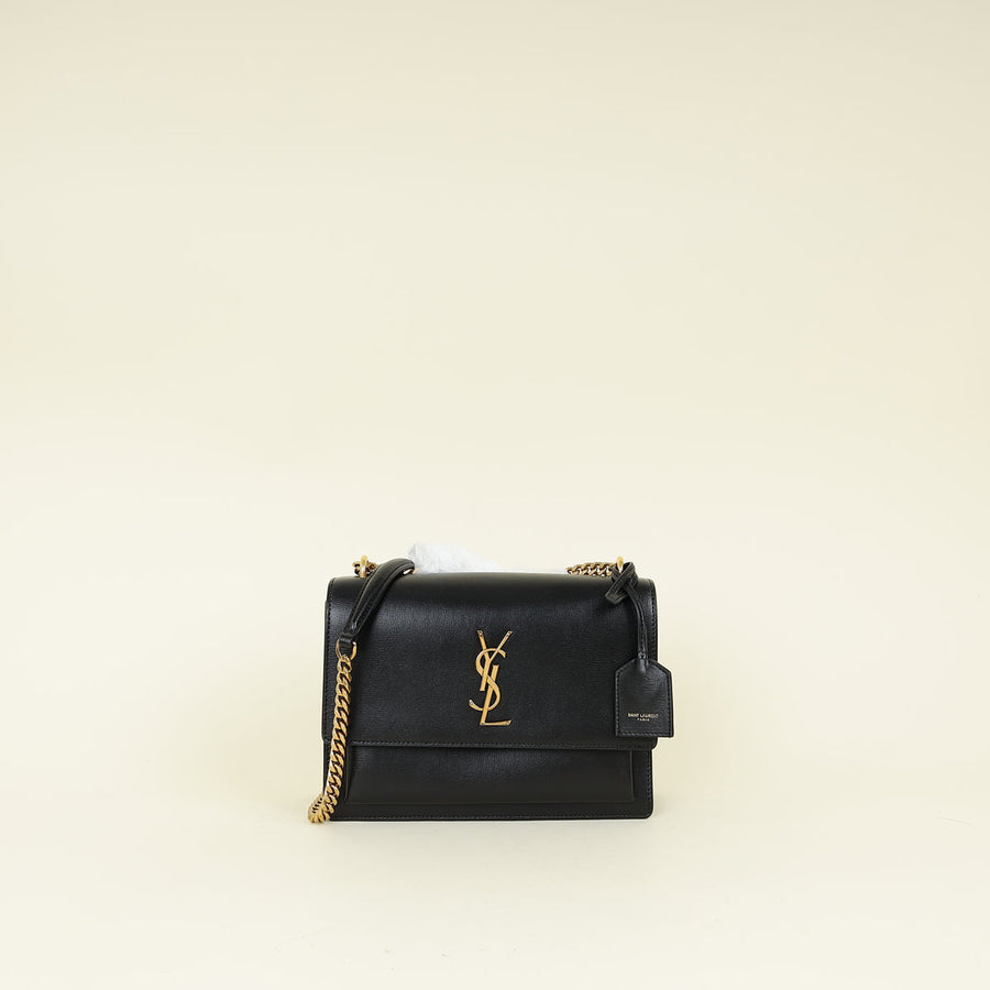 YSL Black Sunset Small Shoulder Bag