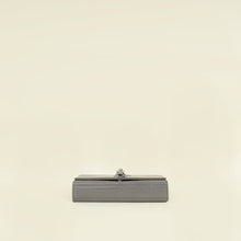 YSL Gray Croco Embossed Kate Chain Medium Shoulder Bag
