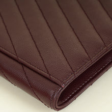 YSL Burgundy Cassandre Matelassé Flap Pouch