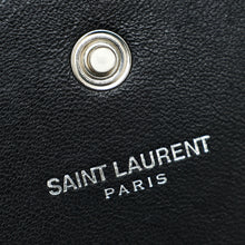 YSL Black Croco Embossed Monogram Kate Wallet On Chain