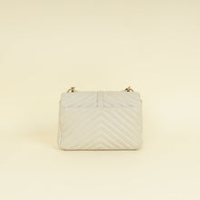YSL Vintage Blanc College Medium Shoulder Bag