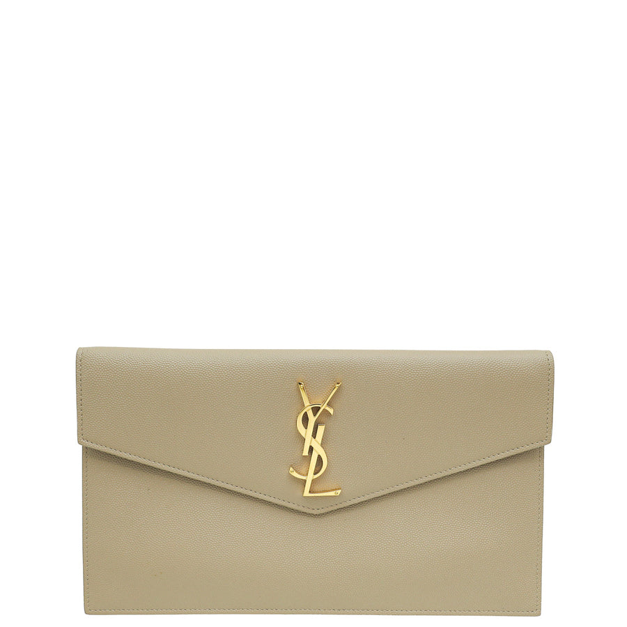 YSL Beige Uptown Pouch