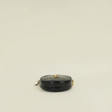YSL Black Croco Embossed Round Vinyle Camera Bag