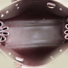 YSL Burgundy Croco Embossed Nano Sac De Jour Bag