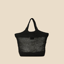 YSL Black Raffia Maxi  Icare Shopping Bag
