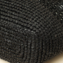 YSL Black Raffia Maxi  Icare Shopping Bag