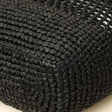 YSL Black Raffia Maxi  Icare Shopping Bag