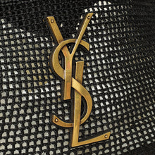 YSL Black Raffia Maxi  Icare Shopping Bag