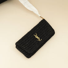 YSL Black Raffia Maxi  Icare Shopping Bag