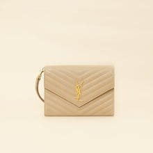 YSL Beige Monogram Cassandre Flap Pouch