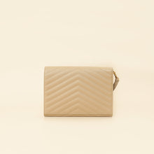 YSL Beige Monogram Cassandre Flap Pouch