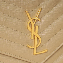 YSL Beige Monogram Cassandre Flap Pouch