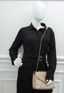 YSL Neutral Loulou Small Shoulder Bag