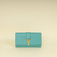 YSL Aqua Green Y Ligne Clutch