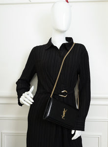 YSL Black Kate Chain Wallet