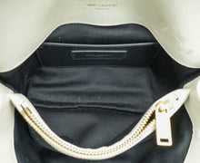 YSL Blanc Vintage College Chevron Medium Bag