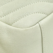 YSL Blanc Vintage College Chevron Medium Bag