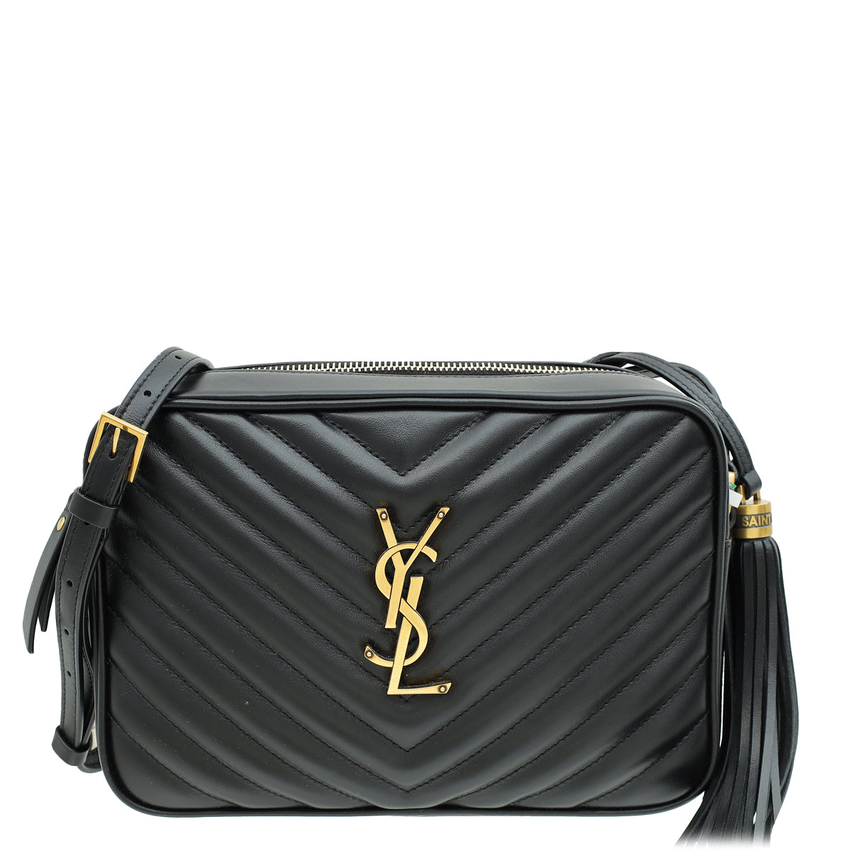 YSL Black Lou Quilted Camera Bag