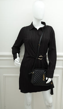 YSL Black Lou Quilted Camera Bag