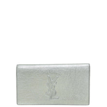 YSL Metallic Silver Belle De Jour Clutch