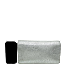 YSL Metallic Silver Belle De Jour Clutch