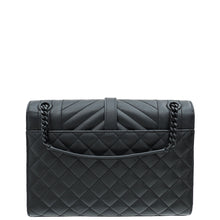 YSL So Black Mix Quilted Envelope Medium Shoulder Bag