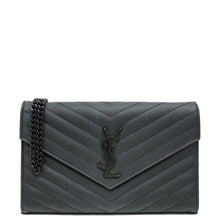 YSL Black Cassandre Classic Wallet On Chain