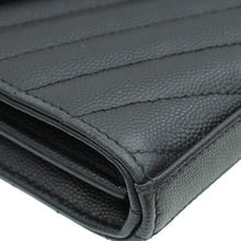 YSL Black Cassandre Classic Wallet On Chain