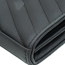 YSL Black Cassandre Classic Wallet On Chain