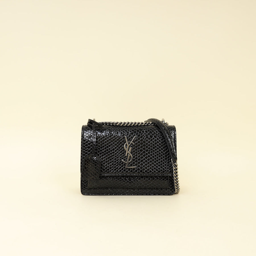 YSL Black Sunset Small Shoulder Bag