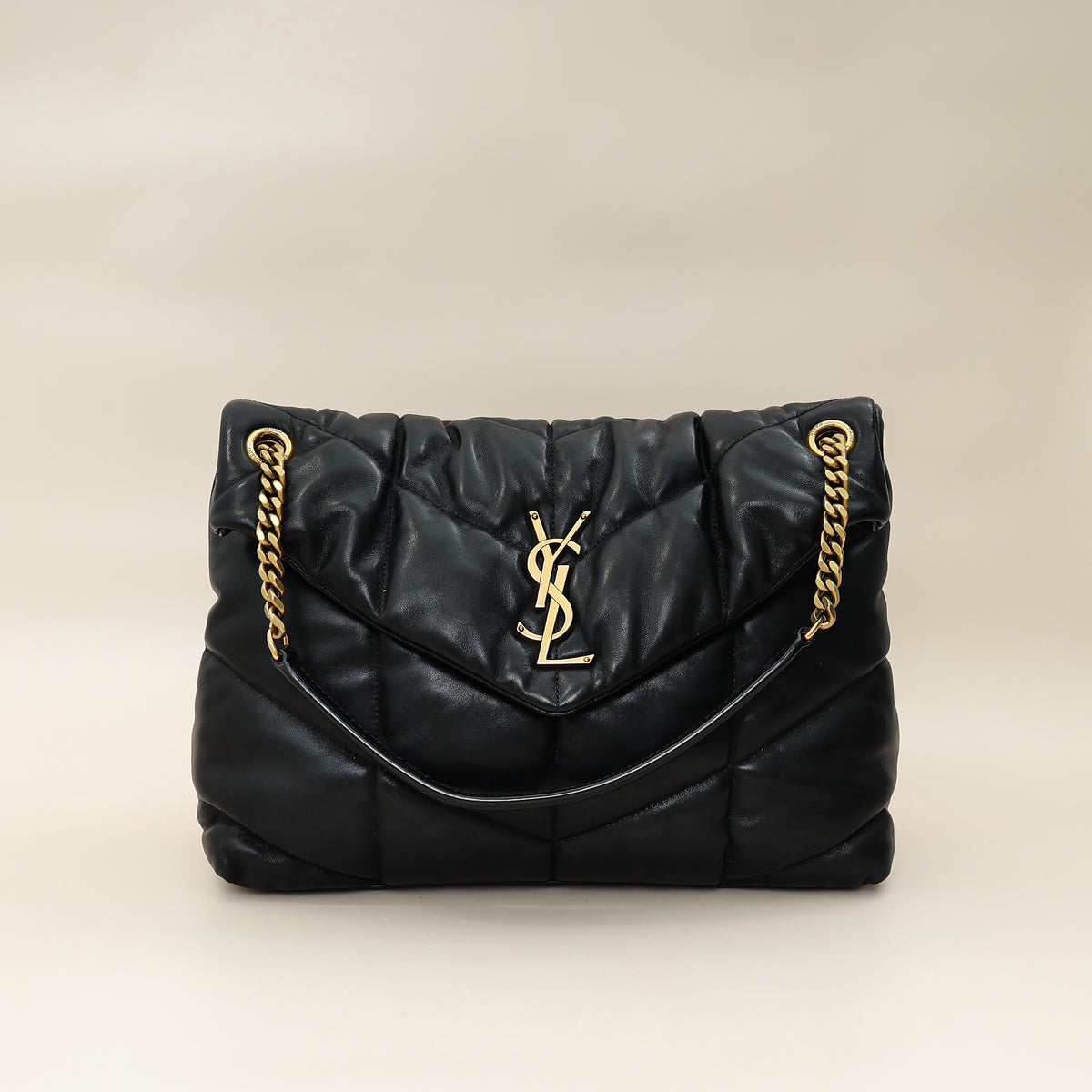 YSL Black Puffer Medium Shoulder Bag