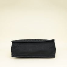 YSL Black Rive Gauche Raffia Small Tote Bag