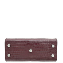 YSL Rouge Legion Croco Embossed Nano Sac De Jour