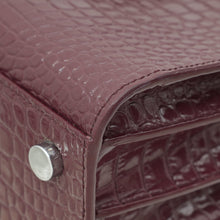 YSL Rouge Legion Croco Embossed Nano Sac De Jour